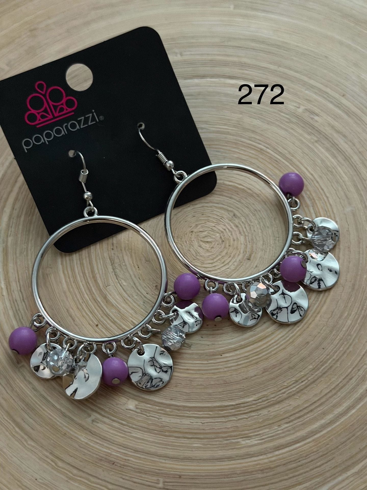 272 Paparazzi Purple Earrings